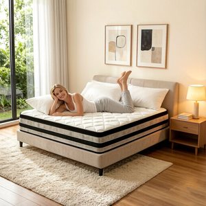 Colchón Híbrido de Lujo Leadream, Doble King Size, con Muelles Ensacados y Espuma Superior, Alta Calidad y Confort para el Dormitorio, Gran Venta - Product Image 6