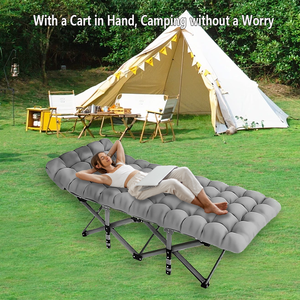 Lit de camping pliant avec sac de rangement pour adultes Lit de couchage léger portable pour voyage en plein air randonnée facile à installer - Product Image 4