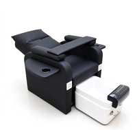 Fauteuil de pédicure avec dossier inclinable, fauteuil de spa pour les ongles, fauteuil de massage des pieds portable pour salon de beauté, salon de manucure