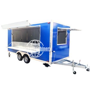 Camion de nourriture mobile entièrement équipé pour la vente de hamburgers et de glaces, taille personnalisée, chariot de nourriture mobile commercial, remorque alimentaire - Product Image 1