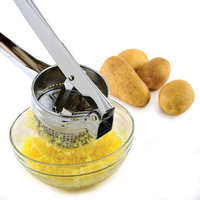 Alat Penghancur Kentang Manual dari Baja Tahan Karat Berkualitas Tinggi, Penghancur Sayuran dan Buah, Peralatan Dapur untuk Puree, Makanan Bayi, Restoran.