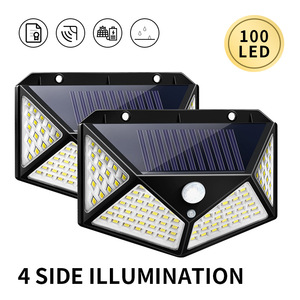 IP65 Waterproof Outdoor Solar <b>LED</b> <b>Light</b> <b>with</b> <b>Motion</b> <b>Sensor</b> 3 Modes 4100K Neutral White Dimmable for Garden Street Decoration - Product Image 3