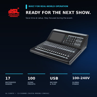 Console de mixage numérique JSL 32 canaux, écran tactile 10 pouces, 17 faders motorisés, enregistrement USB, APE FLAC MP3 WAV, son live, système DJ PA