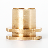 H62 Brass Slot Flange Bushing With Internal Thread CNC Turn Anti Corrosion Leak Proof Custom Fluid Pipeline Connector Fitting