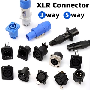 Connecteur XLR vertical BSSY) CT5-01 <span class=keywords><strong>HFP</strong></span> 5 broches femelle cinq cœurs 180 degrés - Product Image 5