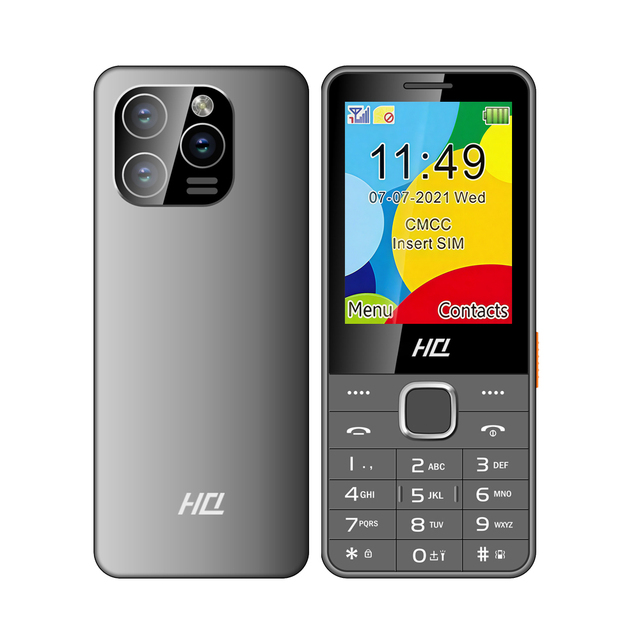 2.4inch Slim Keyboard Elderly Senior GSM Phone with Dual Sim Card & SOS Feature Dual Language (Spanish & French) LCD Display