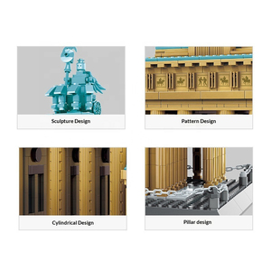 6211 Puerta de Brandenburgo de Berlín, Alemania, 1551 Piezas, Bloques de Construcción de Plástico ABS de Partículas Pequeñas, Juguetes Educativos para <span class=keywords><strong>Niños</strong></span> - Product Image 4