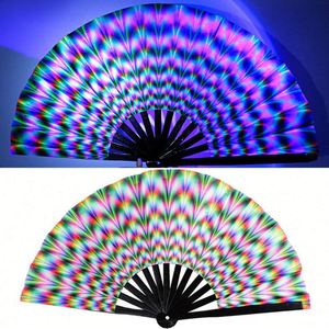 Custom Stock 33CM 13inch Folding Fan Vintage Plastic Folding Hand Fan Craft Folding Fan for Halloween Party Wedding Dancing - Product Image 4