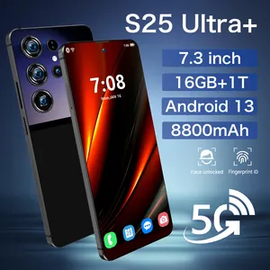 Yepyeni telefon S25 + ULTRA Android 5G Smartphone 16GB + 1TB orijinal 7.3 inç toptan fiyat cep telefonu akıllı telefon