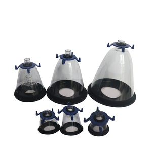 หน้ากากปิดตาสำหรับสัตว์เลี้ยงแบบใส ทำจากพีวีซี รูปทรงกรวย สำหรับสุนัขและแมว ยี่ห้อ AZMED สีฟ้า ใช้ซ้ำได้ สำหรับสัตวแพทย์ - Product Image 4