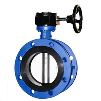 Válvula de Mariposa de Doble Brida DN400 PN16 D41 de 16 Pulgadas de Hierro Dúctil para Agua, Aceite, Gas, Energía Hidráulica y Aplicaciones Generales
