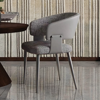 Chaise de salle à manger en cuir moderne et confortable design simple pour bureau à domicile hôtel et restaurant loisirs meubles de maître