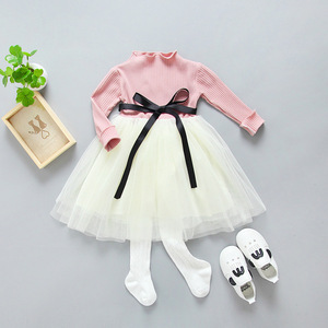 Nuevo Vestido de Punto de Manga Larga para Niñas, Estilo Tutú, Tendencia Otoño 2017 - Product Image 4