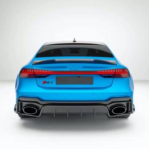 Pour <span class=keywords><strong>Audi</strong></span> RS7 Kit de carrosserie en Fiber de carbone sèche RS7 RZ Style diffuseur de lèvre avant en Fiber de carbone Spoiler jupe latérale - Product Image 2