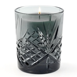 LANGXU – Pot à bougie en verre translucide noir de 11 oz pour décoration d'intérieur de luxe et fournitures en gros pour mariages - Product Image 3