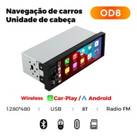 MEKEDE Brésil Entrepôt Radio Radio para carro universal sem fio MP5 de botao unico de 6,86 polegadas