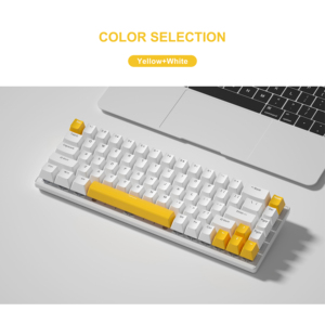 Hotswap RGB Bàn phím cơ khí 3 chế độ kết nối đầy đủ phím chống bóng mờ hai màu Keycaps 68 phím Sản phẩm mới - Product Image 4