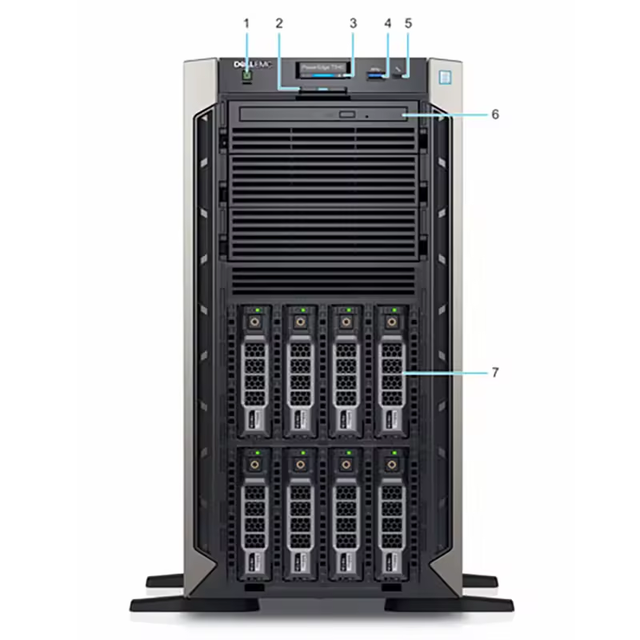New D Ell T340 Tower Server EMC PowerEdge Intel Xeon E-2224 3.4GHz 16GB DDR4 Server