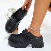 Mules compensées de luxe en EVA pour femme, style sabot épais, idéales pour l'été et le printemps