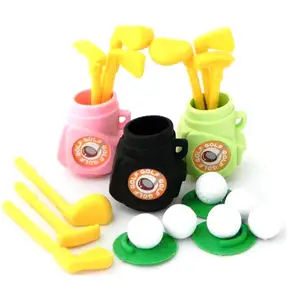 Soododo High Quality All Kinds Of Shape 3D Golf Pencil With Eraser Shaped Office Eraser Sports Eraser