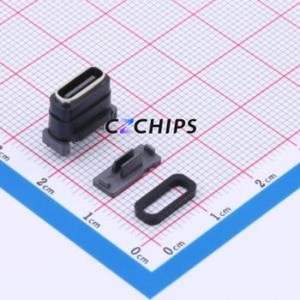 HYCW417-USBC24-180B <b>USB</b> <b>Connector</b> SMD <b>Connector</b> ( <b>Connector</b> Type: Type-C )( Gender: Female )( Mounting Type: Vertical Mount ) - Product Image 1