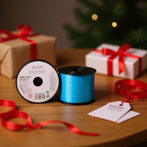 Il nastro regalo da 5 mm x 100Y di colore blu lago per confezioni - Product Image 2