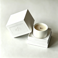 Boîtes rigides rectangulaires artisanales uniques personnalisées par le fabricant, boîtes à bougies de luxe en carton rigide blanc avec vernis UV sélectif pour cadeau