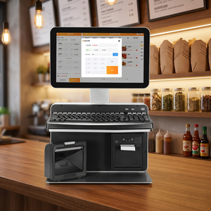 Terminal de point de vente tactile tout-en-un Android Windows 14/15,6 pouces avec clavier et imprimante pour caisse de restaurant - Product Image 1