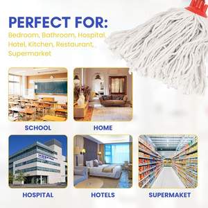 Recharge <span class=keywords><strong>de</strong></span> tête <span class=keywords><strong>de</strong></span> balai serpillère en coton <span class=keywords><strong>humide</strong></span>, en plastique, blanc lotus, durable, hautement absorbant et écologique, <span class=keywords><strong>pour</strong></span> sols domestiques, vente directe usine à prix réduit - Product Image 6