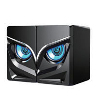 Haut-parleurs de bureau pour ordinateur, haut-parleurs de jeu RGB avec caisson de basses, son stéréo, contrôle du volume pour ordinateur de bureau, jeu sur ordinateur