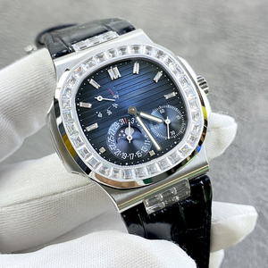 Reloj de pulsera Top PP 5724 para hombre, de platino, con diamantes, fase lunar, fecha, deportivo, con <span class=keywords><strong>reserva</strong></span> de marcha, automático, mecánico, para negocios - Product Image 2
