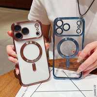 Étui magnétique transparent de luxe pour iPhone 18 Pro Max, compatible avec la recharge sans fil, pour iPhone 13 14 15 16 17 18