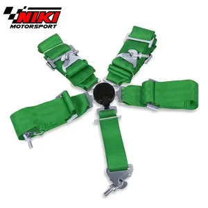 3 "groene 5 Punt Harnas Camlock Racing Seat Belt Schouder Quick Release Vergrendeling