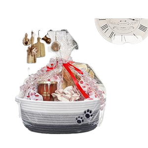 Cesta de Almacenamiento Plegable Ecológica Multifuncional de Cuerda de Algodón Tejida con Diseño Animal, Marca LEGEND, 34x26x15cm, para Toallas, Juguetes para Mascotas y Otros - Product Image 4