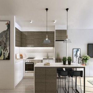 Juego Completo de Muebles de <span class=keywords><strong>Cocina</strong></span> de Madera Maciza con Electrodomésticos, Estilo Tradicional, <span class=keywords><strong>Cocina</strong></span> Americana Moderna de Guangzhou, Madera Contrachapada - Product Image 3