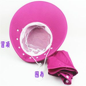 Sombrero de Sol de Verano Tipo Pescador con Protector Facial Desmontable, Protección UV, para Ciclismo al Aire Libre, Recolección de Té, para Mujeres Adultas - Product Image 2