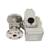 Vanne à boisseau sphérique à double bride en acier inoxydable à commande électrique 220V pour eau, huile, gaz