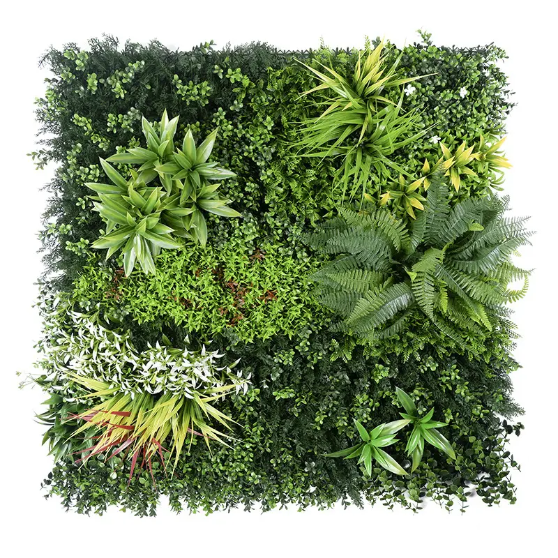 Indoor Decor Plastic Backdrop Artificial Wall Hanging Plants & Greenery Vertical Green Grass Plants Wall For Home Decoration