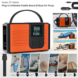 <span class=keywords><strong>Compresseur</strong></span> d'air portable pour pneus de <span class=keywords><strong>voiture</strong></span> <span class=keywords><strong>avec</strong></span> lumière LED pour pneus de <span class=keywords><strong>voiture</strong></span>, SUP, <span class=keywords><strong>paddle</strong></span> board, kayak, bateau gonflable - Product Image 6