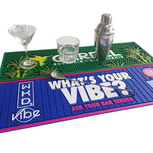 Personalized PVC <b>Silicone</b> Bar Runner Rubber Bar <b>Mat</b> Spill Proof Beer Drip Tray Pub Rail <b>Mat</b> Non Slip Service <b>Mat</b> Pad - Product Image 3