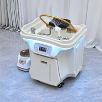 Bac à shampoing mobile pour thérapie capillaire 60L avec réservoir d'eau intégré, chauffage à température constante, spa capillaire sans tuyau d'eau pour salon de beauté
