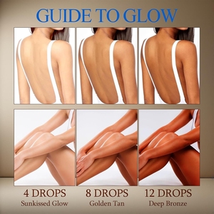 Private Label Extreme Selbst bräunung Hautpflege-Tropfen Vegan Protect Bronzed <span class=keywords><strong>Skin</strong></span> Leichte Frauen Bräunung tropfen für den ganzen Körper - Product Image 2
