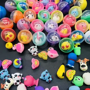 Yiwu Supplier Assorted PVC Small Collectible Toy Capsule Cartoon Plastic Animal Pencil Topper Mini Surprise Toys For Kids