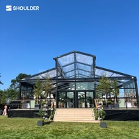 Tentes de mariage de luxe personnalisées en aluminium imperméables, tentes de réception de grande envergure pour cérémonies de mariage en plein air et événements