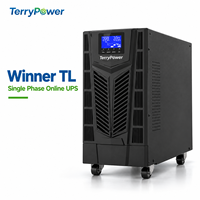 UPS Online 1KVA/2KVA/3KVA/6KVA/10KVA Konversi Ganda Gelombang Sinus Murni untuk Peralatan Jaringan Server dan Cadangan Daya Pusat Data