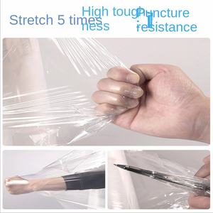 فيلم تغليف مطاطي من البولي إيثيلين، فيلم تغليف صناعي ذاتي اللصق، فيلم تغليف حافظ، تغليف الصواني، تخزين، مرن وغير قابل للانزلاق - Product Image 2