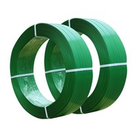 Sangle de cerclage plastique thermofusible YIHONG PET pour emballage manuel, haute résistance, couleur verte, en rouleau, vente en gros