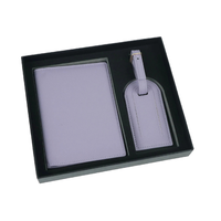 Porte-passeport en cuir X418, porte-billets de voyage simple, sac multifonctionnel pour passeport, étiquette de bagage, coffret cadeau