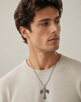 Collier pendentif croix pour homme, vente en gros, style vintage, en acier inoxydable, bijoux religieux tendance, fournisseur d'accessoires haut de gamme MCMP1