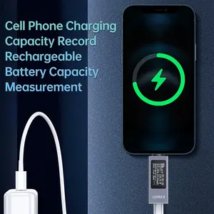 Telefon şarj cihazı DC 4-30V 0-12A için KWS-2301C çok fonksiyonlu dijital ekran DC gerilim ampermetre güç ölçer tip-c - Product Image 6